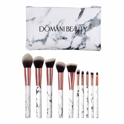 2020 OEM ODM Wholesale 10 Pcs Pink Luxury Vegan Professional Custom Logo Private Label Make Up Brushes Kit With Bag Brush Set