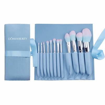 2021 Newly Popular 11pcs Blue Beauty Makeup Brush Eyeshadow Foundation Blending Silky Soft Makeup Cosmetics Tools Brushes Pink